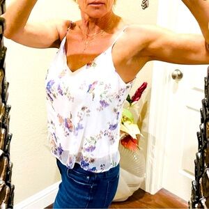 Self Contrast Floral Cami Blouse